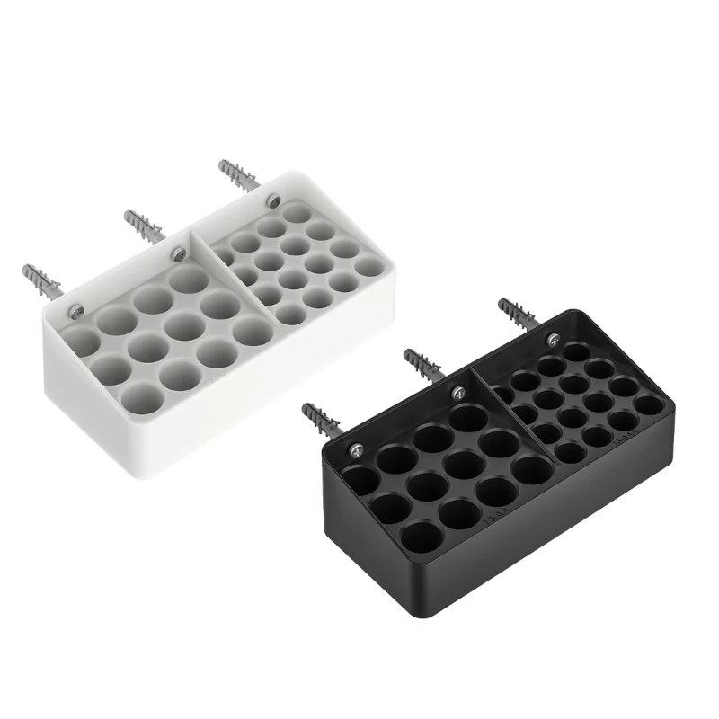 Estuche portapilas para almacenamiento baterías 12AA y 16AAA Dispensador montado en pared