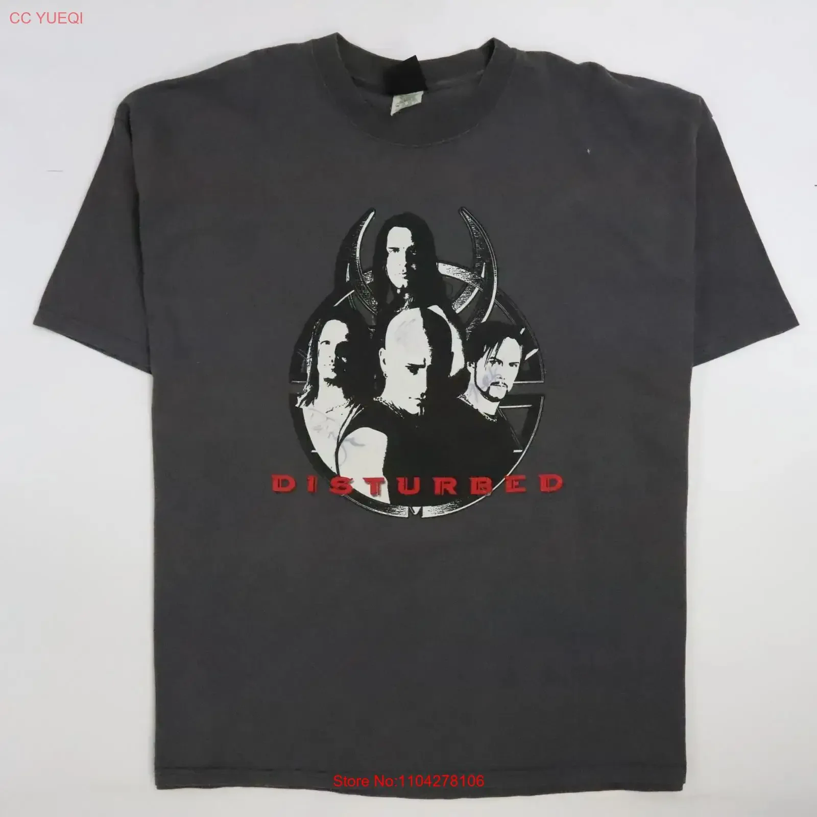 Винтажная футболка Disturbed Giant, размер 3XL, 2002 года, с эффектом потертости, модная, мягкая, эластичная, дышащая, комфортная, унисекс.
