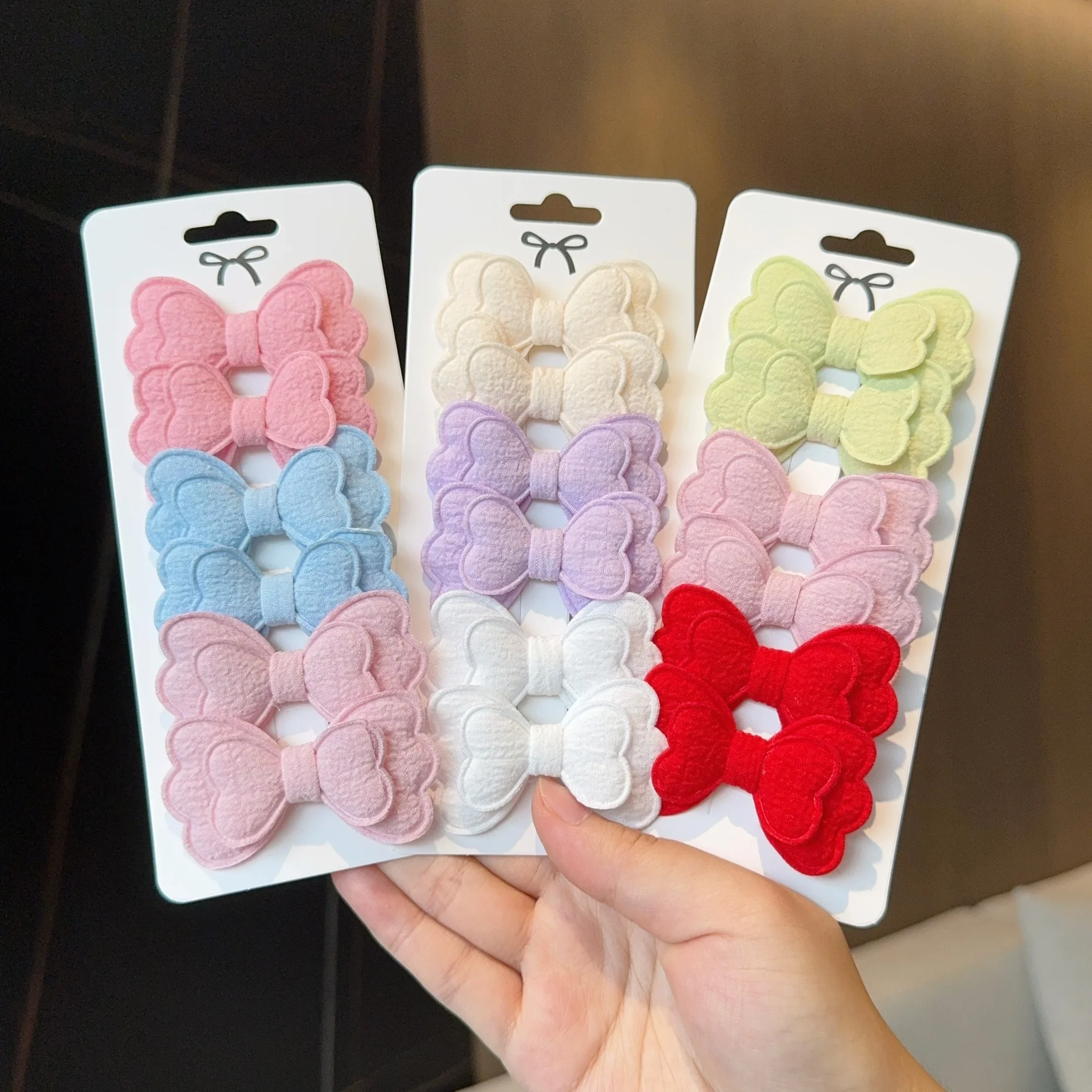 6 Stuks Schattige Meisjes Prinses Effen Haarspelden Strikjes Haaraccessoires Nylon Haarclip Haarspeldjes Voor Baby Peuters Kinderen Cadeau