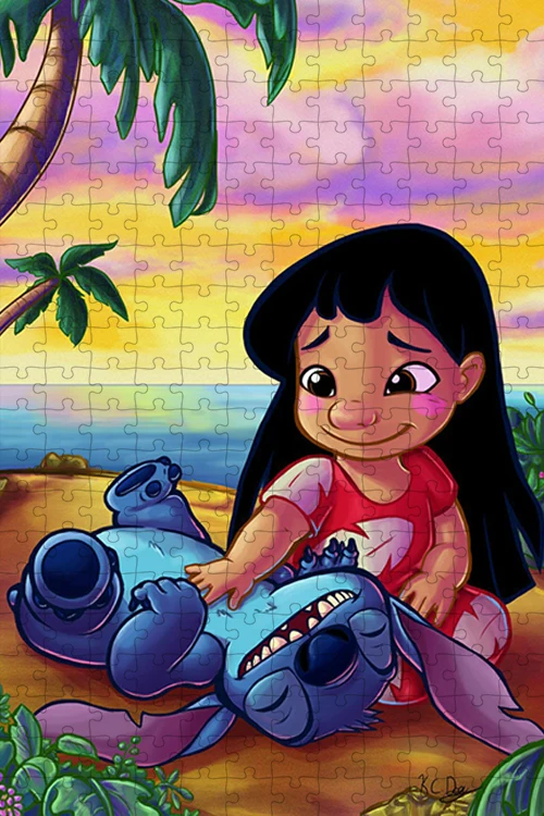 Disney Stitch Puzzle Game para crianças, desenhos animados bonitos, queima de cérebro, presente de feriado, decoração, meninos e meninas, feriado