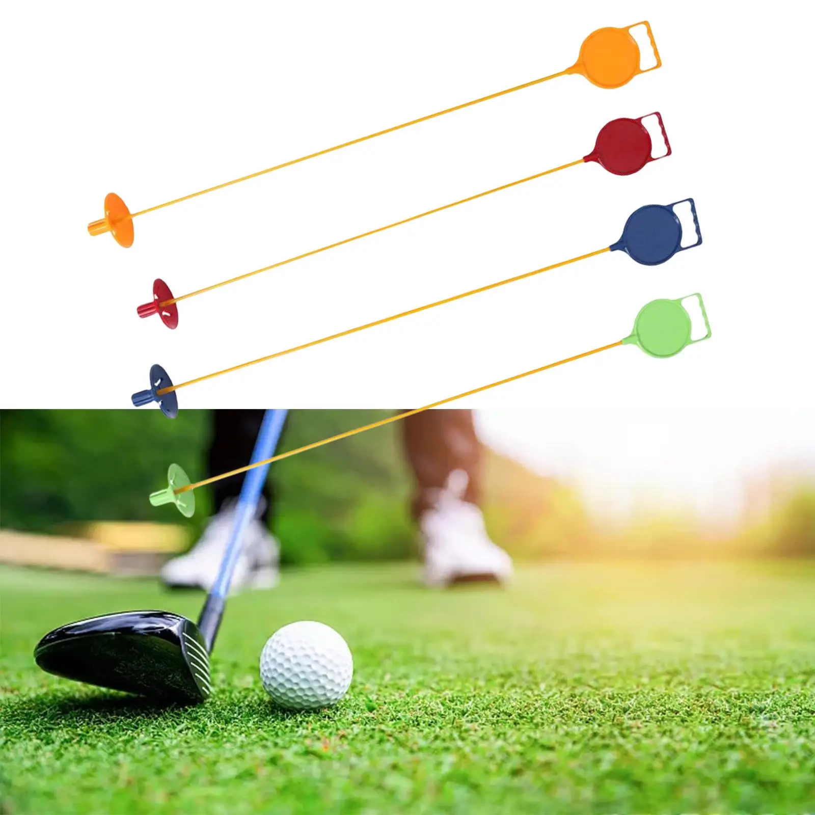 Golf Flags Accessories Practice Putting Green Hitting Training Pole Flag Pole
