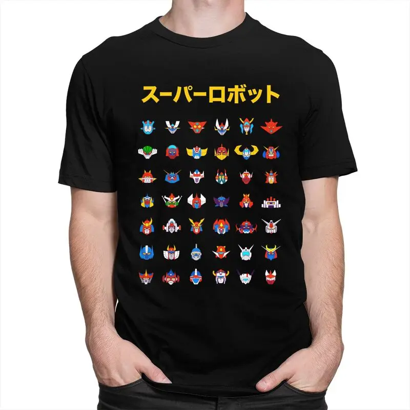 Custom Cool Mazinger Z Grendizer Goldorak UFO Robot T Shirt Men 100% Cotton T-shirt Casual Tee Tops Streetwear Tshirts