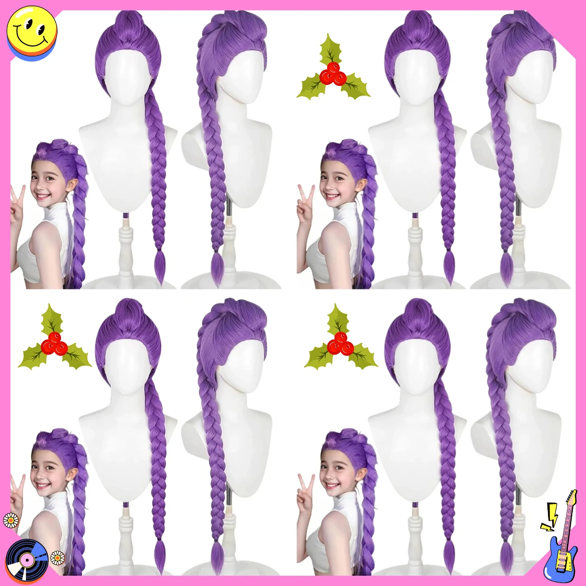 

Long Purple Costume Wig | Heat Resistant Halloween Party Wig, Cosplay & Role Play Gift