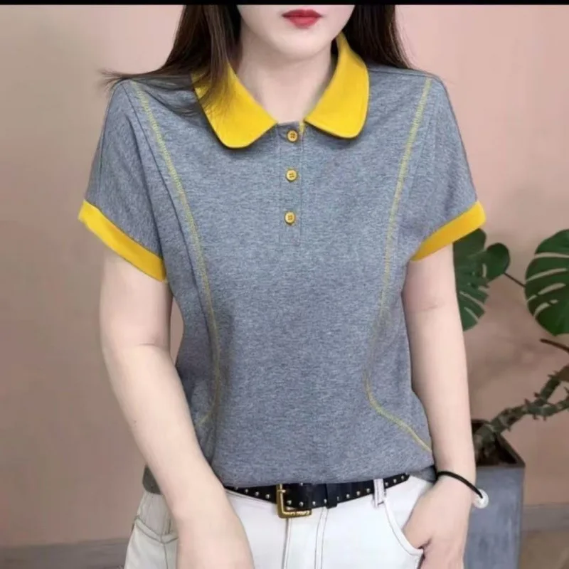 Sukienka Polo Damska Koszulka Polo z Krótkim Rękawem i Kołnierzykiem Damska Letnia Nowa Koszulka Polo Sportowa Casualowa Koszulka Damska Koszulka Golfowa Damska