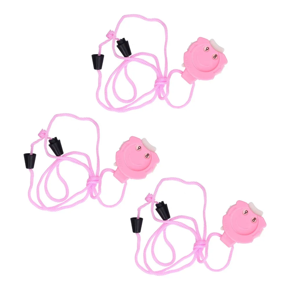 3Pcs Portable Pink Knitting Stitch Counter Plastic Light Weight Crochet Row Counter Pendant Stitch Marker Home Travel