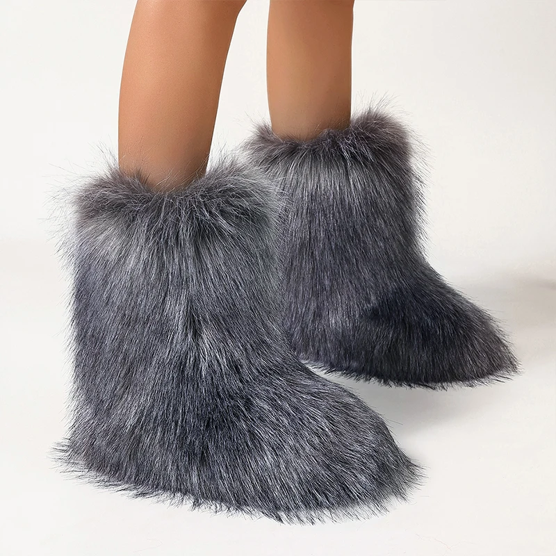 رقيق حذاء من الجلد الشتاء النساء موضة الثلوج الأحذية مريحة أحذية قطنية دافئة قصيرة أفخم أحذية امرأة غير رسمية 2025 الإناث Zapatillas #1