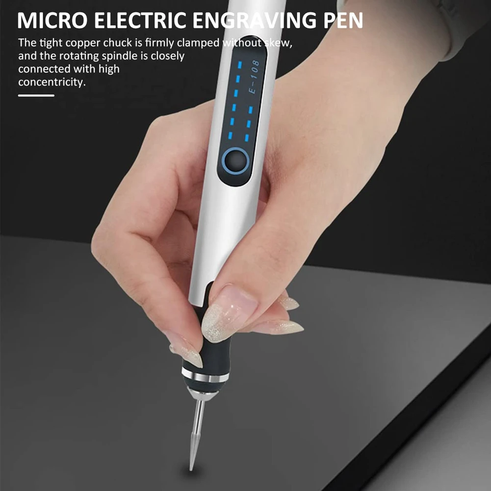 Electric Engraving Pen Cordless Mini Carving Pen with 3 Adjustable Speed 300MAh Rechargeable Engraver Machines