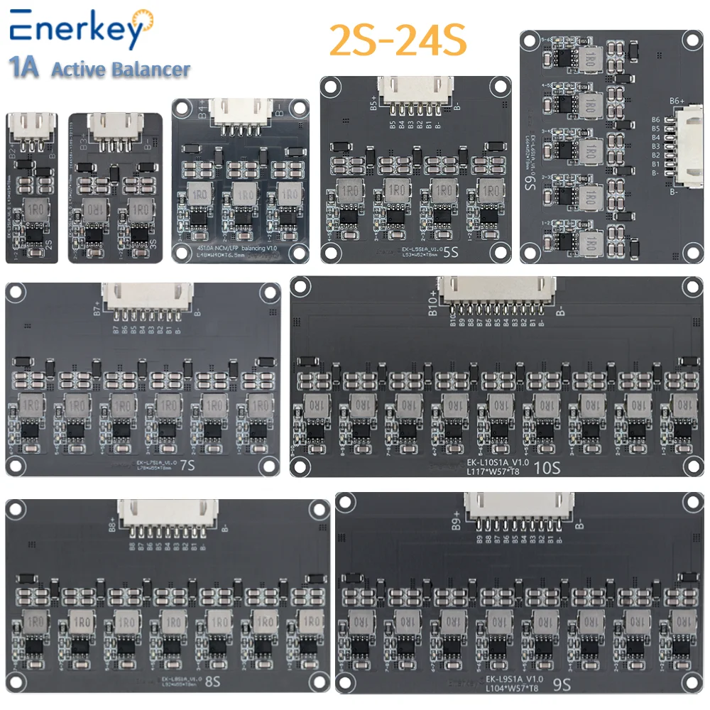 Enerkey hurtowy 1A 2S-24S aktywny korektor Lifepo4 akumulator litowy aktywny Balancer do przenoszenia energii BMS