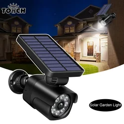Outdoor Solar Light Security Dummy Camera Wireless PIR Monitor LED Sensor Garden Lights Garage Lamp