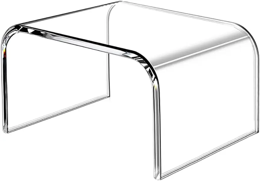 

Kids' Step Stool 8'' Acrylic Transparent Step Stools Strong Load 250 Lbs One Step Stool For Bedroom Kitchen Bathroom (1, Small