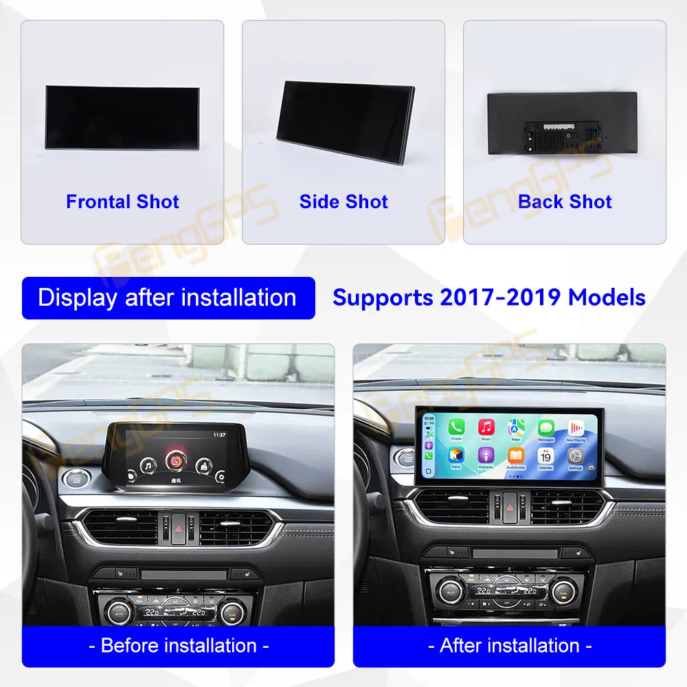Android 15 Car Radio For Mazda 6 2017-2019 CarPlay GPS Navigation 15.8 Inch HD Screen Multimedia Player Auto Stereo Head Unit