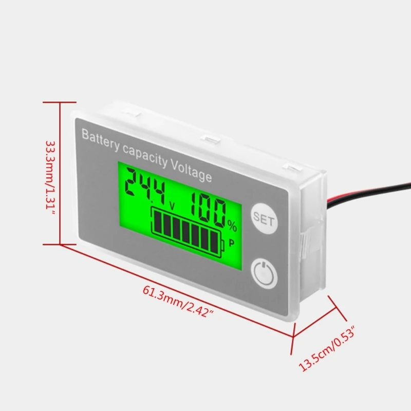 Zweidraht-Spannungsmesser, Batterie-VoltTester, Panel, VoltGauge, Voltmeter,