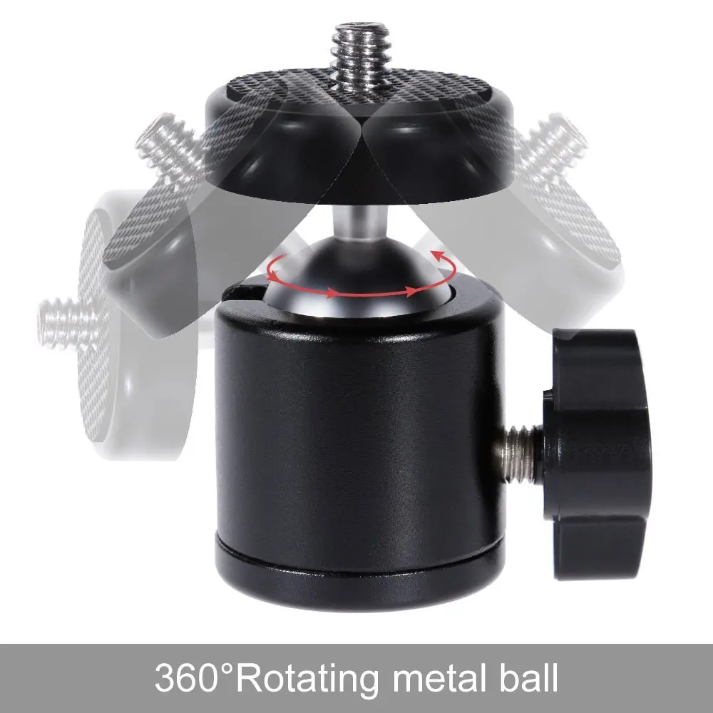 Mini testa a sfera universale del treppiede con 1/4 "adattatore a vite M4 per fotocamera digitale DSLR Q29 II