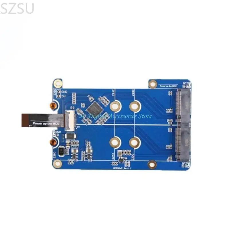 SZSU PCIE to NVME Double SSD Expansion Board Double Capacity Faster Transfer Expand Computer Storage for 2230/22242/2280