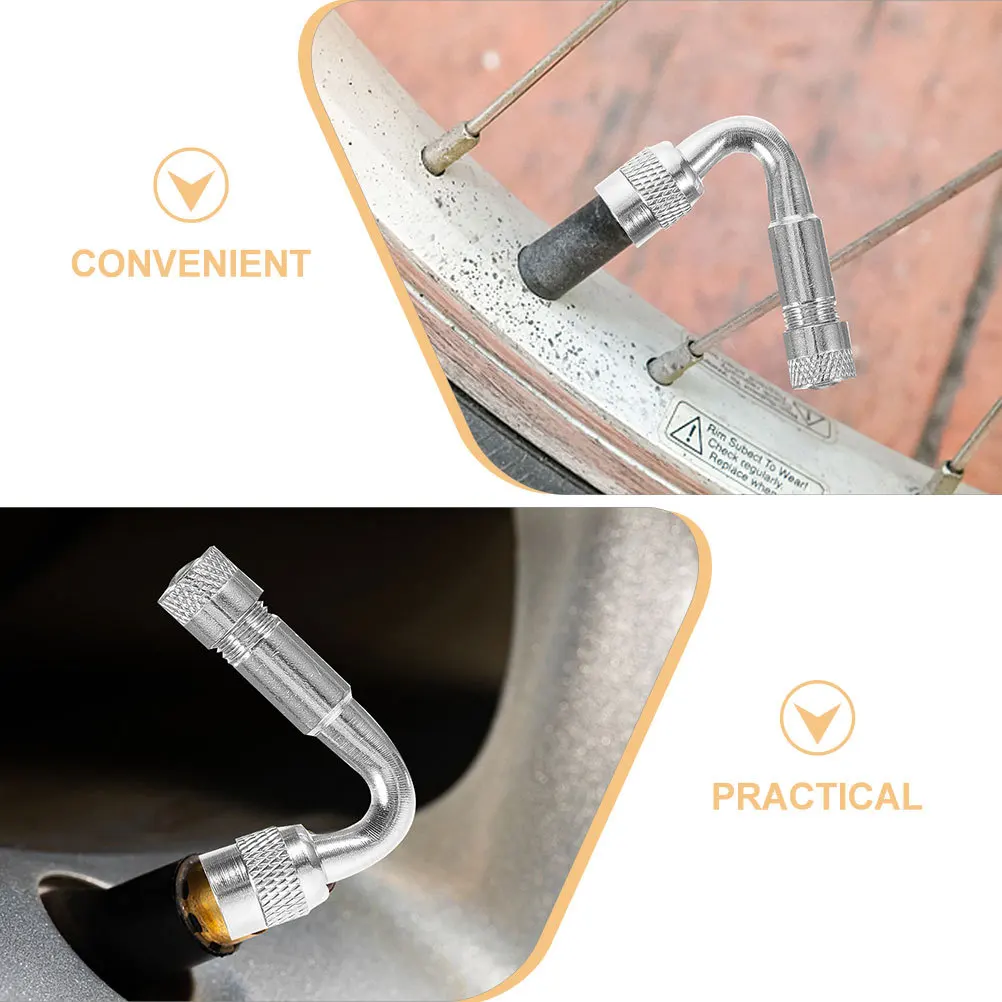 

6Pcs Tire Valve Extenders Sturdy Construction Convenient Use Must Have Accessory for Car Owners Tire Valve Extension