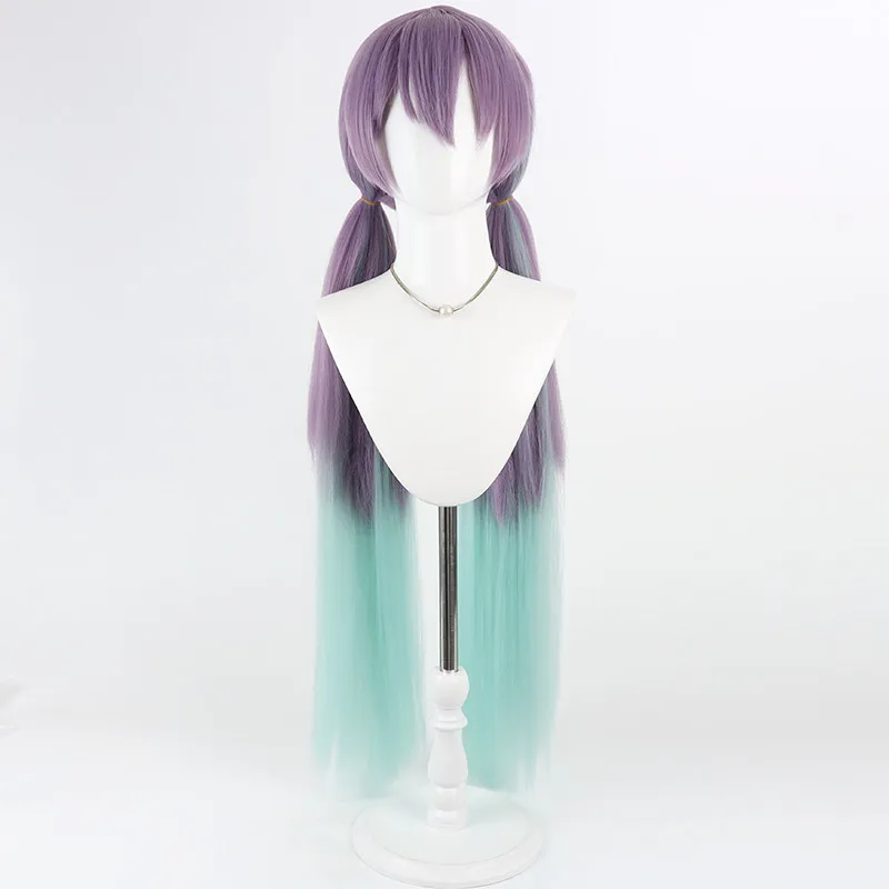 Soubiki Noho Cosplay Wig Compass Purple Mint Long Heat Resistant Synthetic Hair Halloween Party Role Play Carnival + Wig Cap