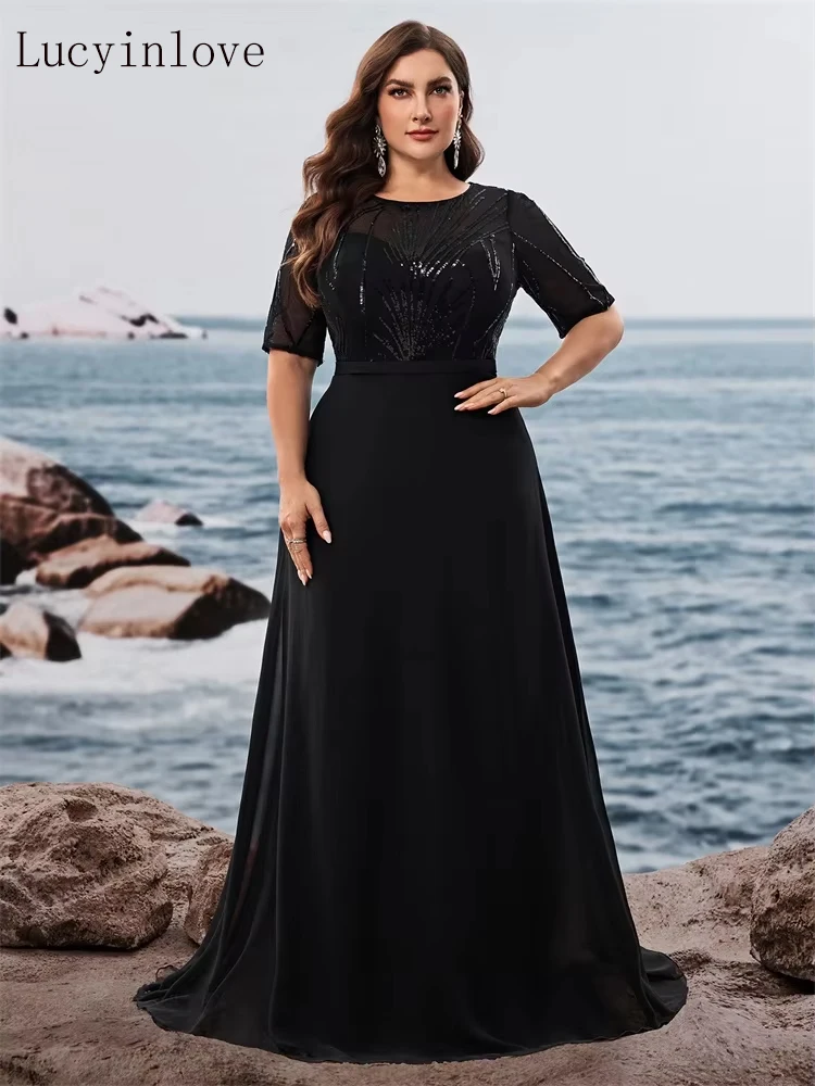 lucyinlove-plus-size-elegant-short-sleeves-sequins-splicing-formal-evening-dress-women-chiffon-a-line-wedding-party-guest-gowns