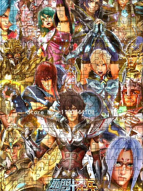 Saint Seiya Puzzles 300/500/1000 Pieces Adult Children Decompression Educational Jigsaw Puzzles Toys Gift Anime Puzzles