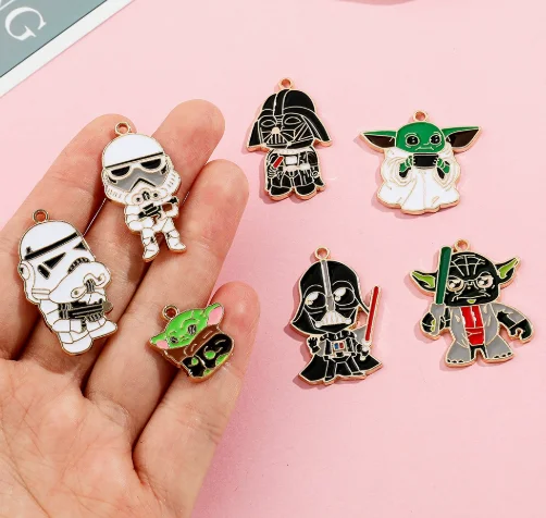 10 pcs  Cartoon  Enamel  Charms Pendants for Jewelry Making Necklaces Earrings Braceltes DIY