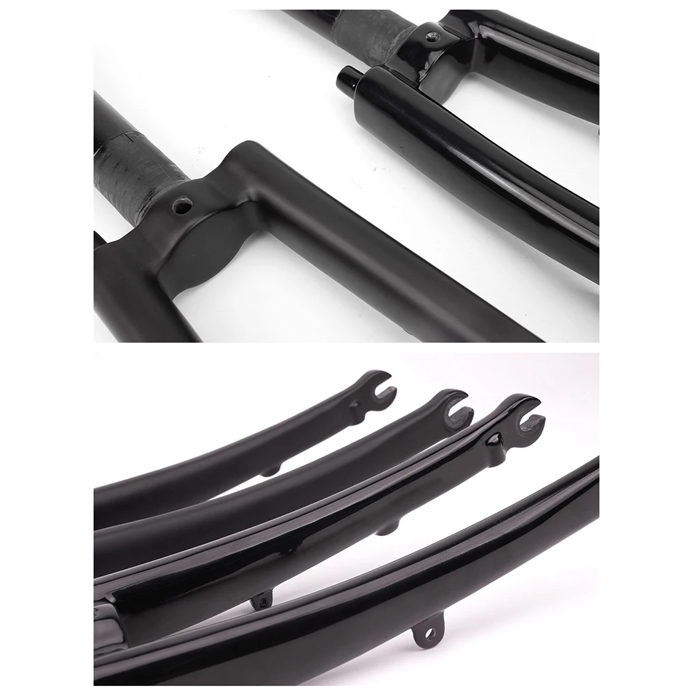 

74mm Carbon Fiber Fork Practical Bicycle Fork Bicycle Repair Tool 74MM Front Fork 245g Carbon Fork Disc Brake Compatible Fork