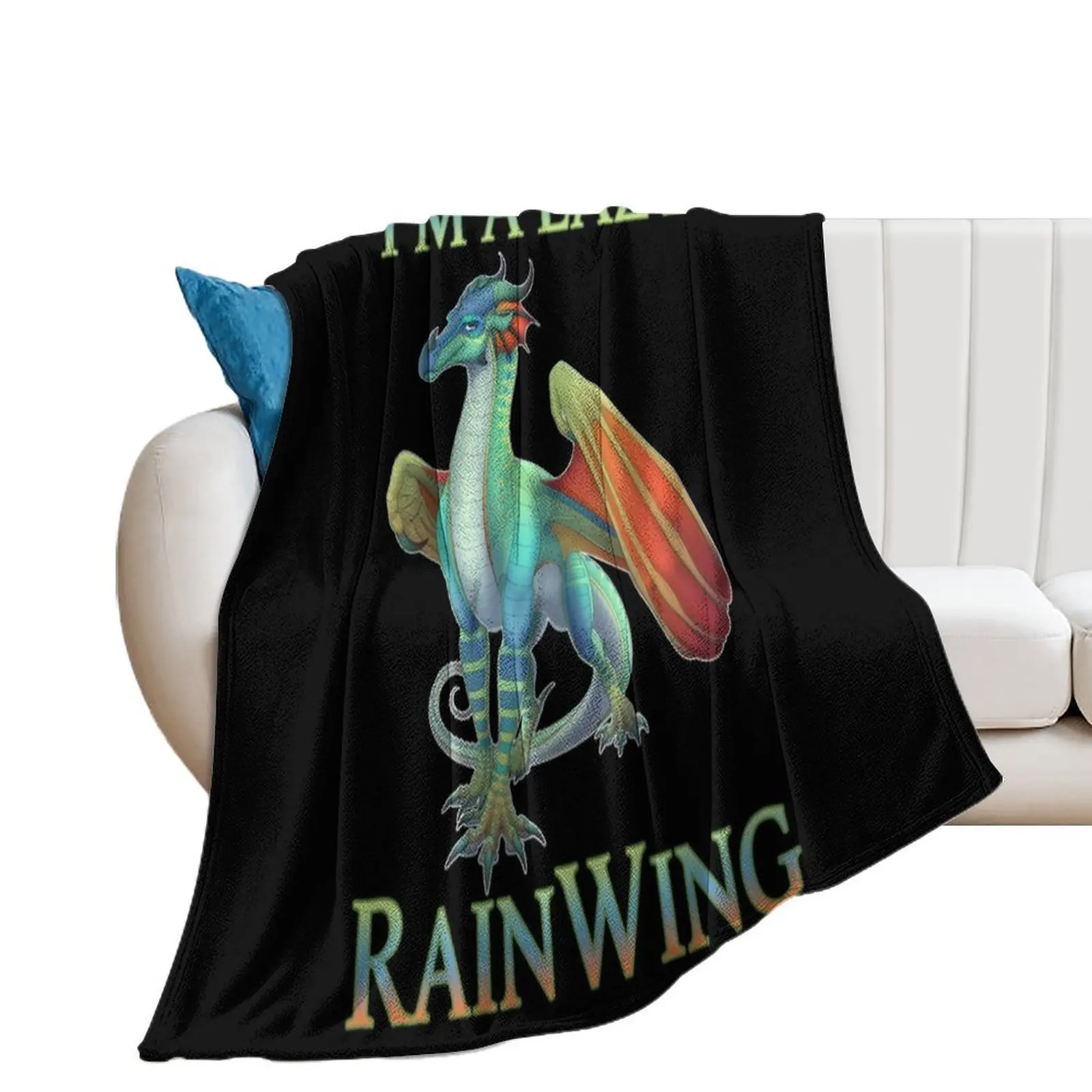 I'm a lazy rainwing wings of dragon fire classic Throw Blanket Luxury St Flannels Blankets