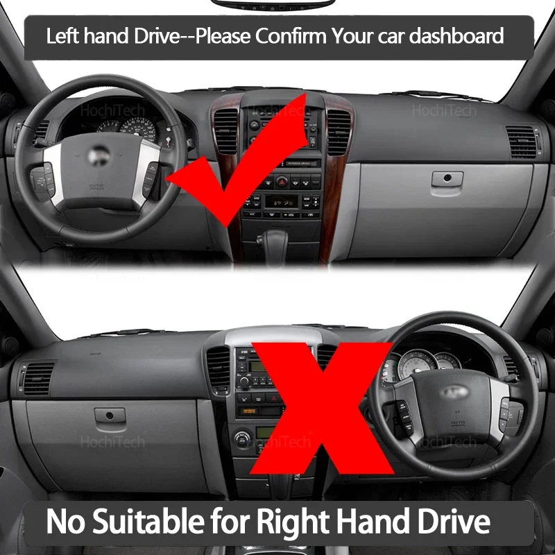Accesorios para coche, tablero de salpicadero, sombrilla Anto-UV, cubierta para salpicadero, almohadilla protectora para Kia Sorento BL LX XS 2003-2010 2004 2005