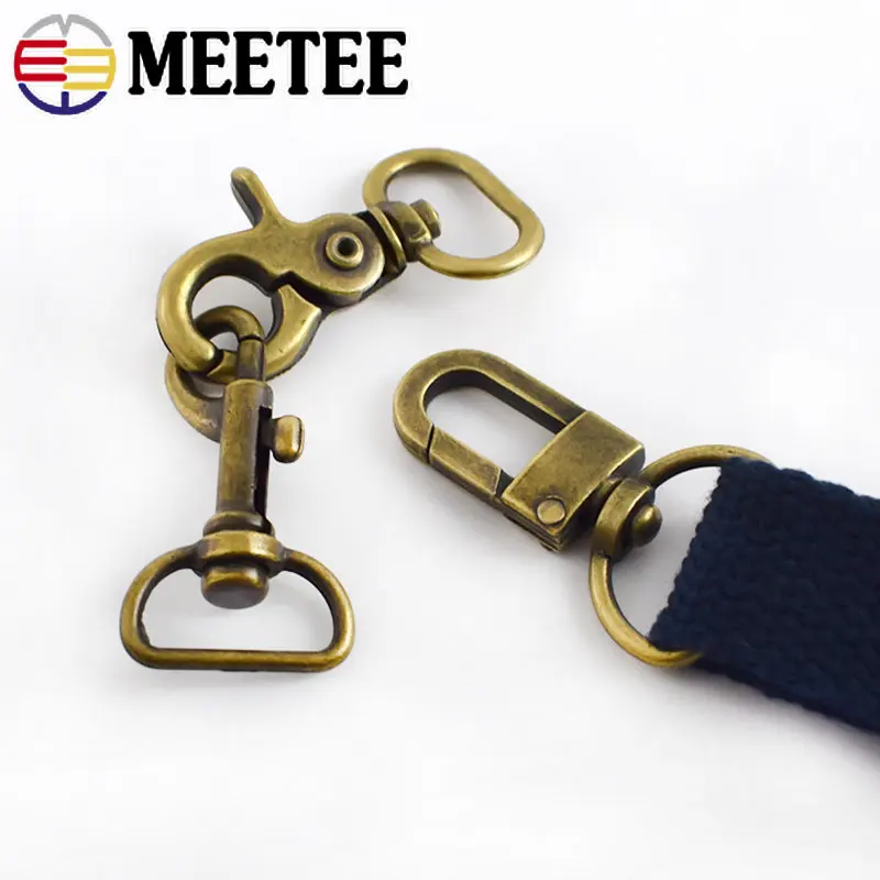 2/4/10Pcs 20mm Bronze Metal Bag Buckles KeyChain Strap Belt Snap Hook Handbag Swivel Trigger Lobster Clasp DIY Accessories