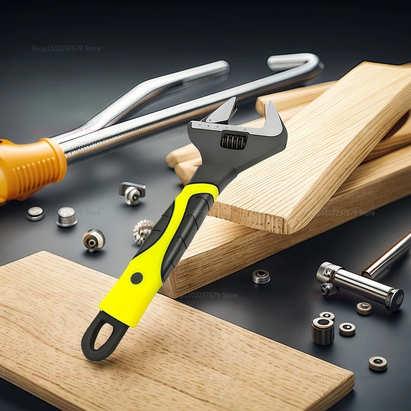 6～12インチ ステンレス製 ユニバーサル調整レンチ 広口 家庭用修理工具 トイレレンチ ハンドツール ガレージツール