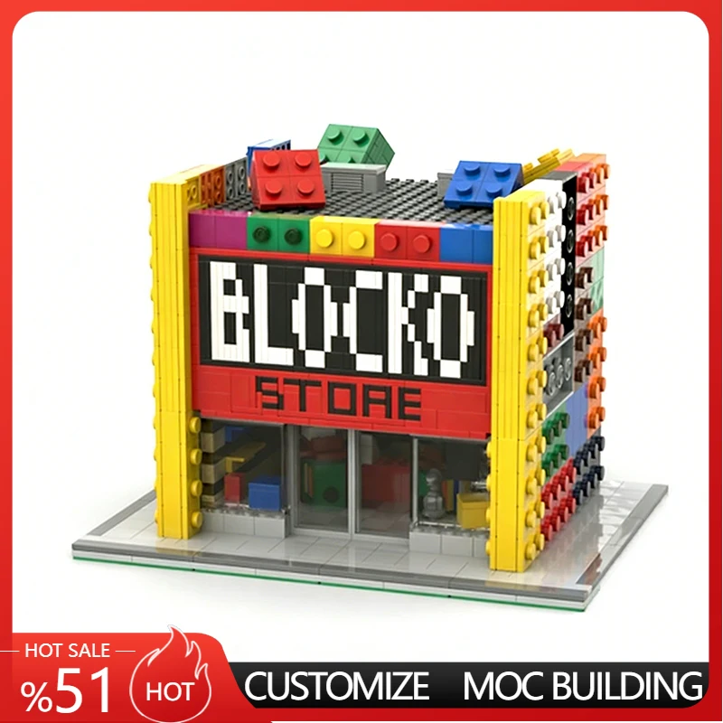 1714 PCS Construction BLOCKO STORE Simpson MOC Customize Modular Building Block Educational Design Brick DIY Toy Birthday Gift