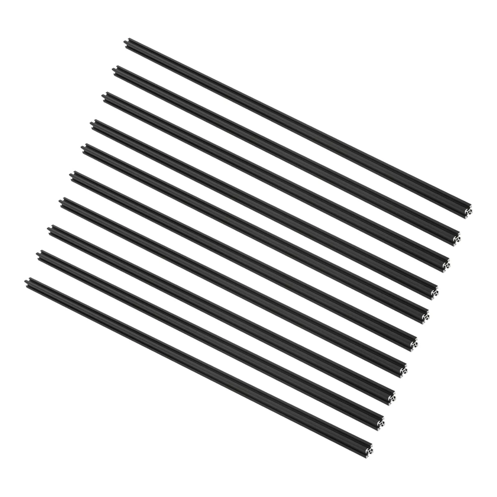 

10Pcs T Slot Aluminum Extrusion,European Standard Anodized Black Linear Rail for 3D Printer Parts and CNC DIY CNC Workbench