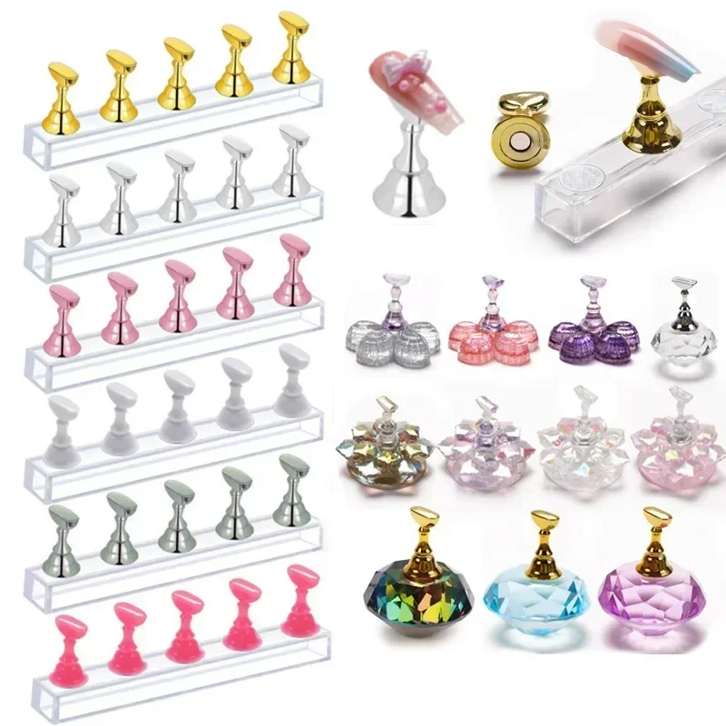 Nail Holder With Base Showing Shelves Nail Stand For Press On Nails Fake Nail Tips Nail Art Display Stand Tool Showing Shelf