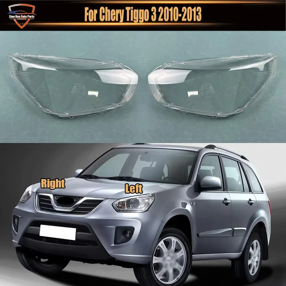 For Chery Tiggo 3 2010-2013 Transparent Headlamp Cover Headlight Mask Lampshade Lamp Shell Plexiglass Replace Original Lens