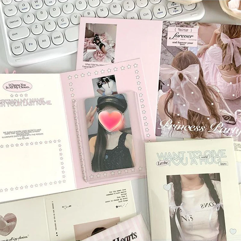 10Pcs Korean Ins Fashion Cute Kpop Photo Card Back Card Foldable Card Holder Fix Decor Paper Board DIY Packing Material