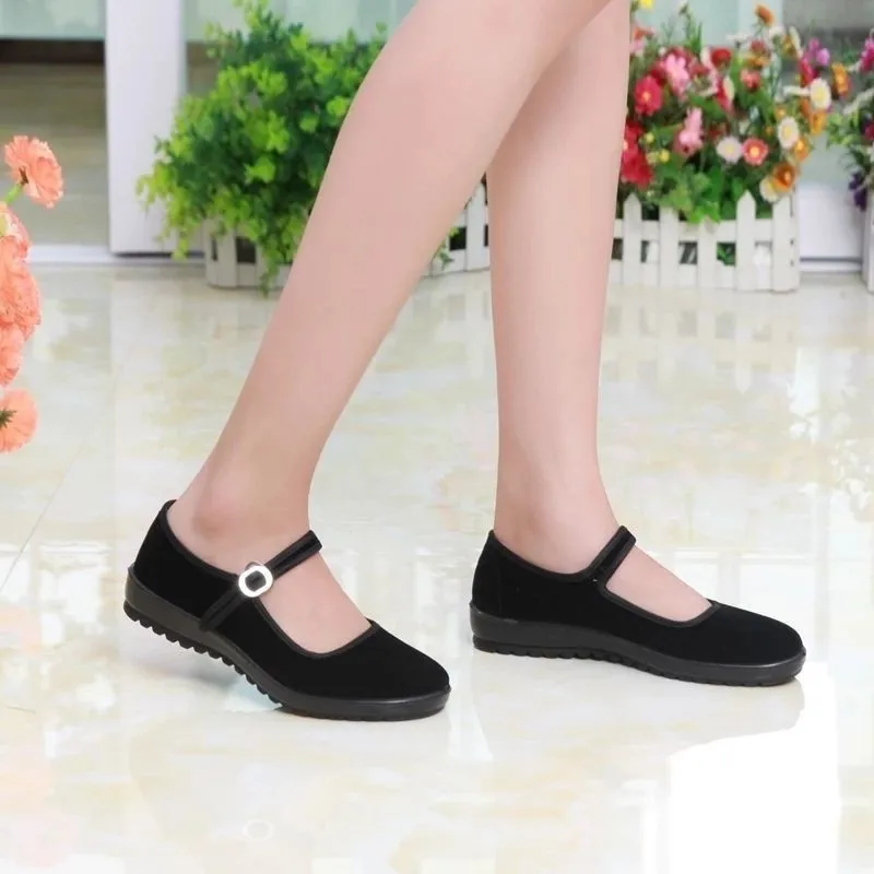 Black Flats Spring Ladies  Ballerinas Mary Janes Casual Women Flat Platform Shoes Comfortable Female Shoes Slip On Shoes Woman