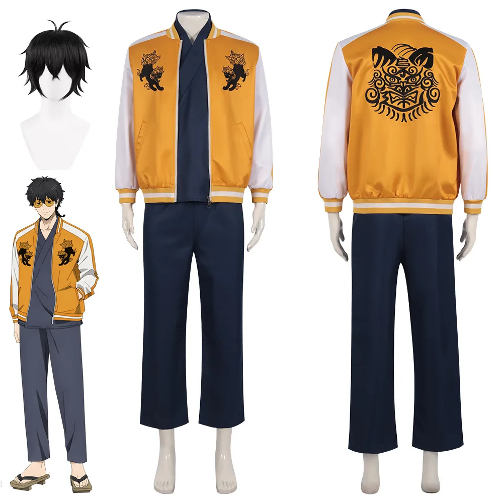 

Jo Togame Anime Wind Breaker Cosplay disfraz peluca Shishitoren escolar Choji Tomiyama traje de fiesta de Halloween gafas