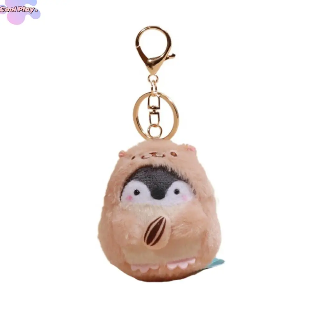 

PP Cotton Penguin Doll Bag Pendant Collection Fluffy Penguin Plush Key Ring Cartoon Hanging Plush Penguin Keychain