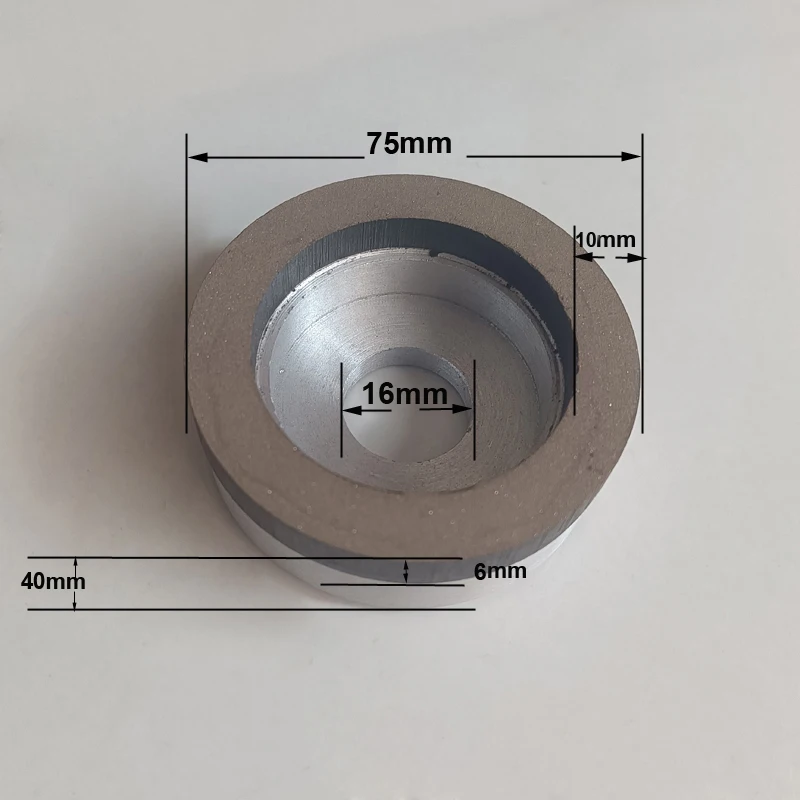 Diamond Polishing Wheel 75mm Outer Diameter X16mm Hole Grinding Alloy Steel Parts Tungsten Steel Tool