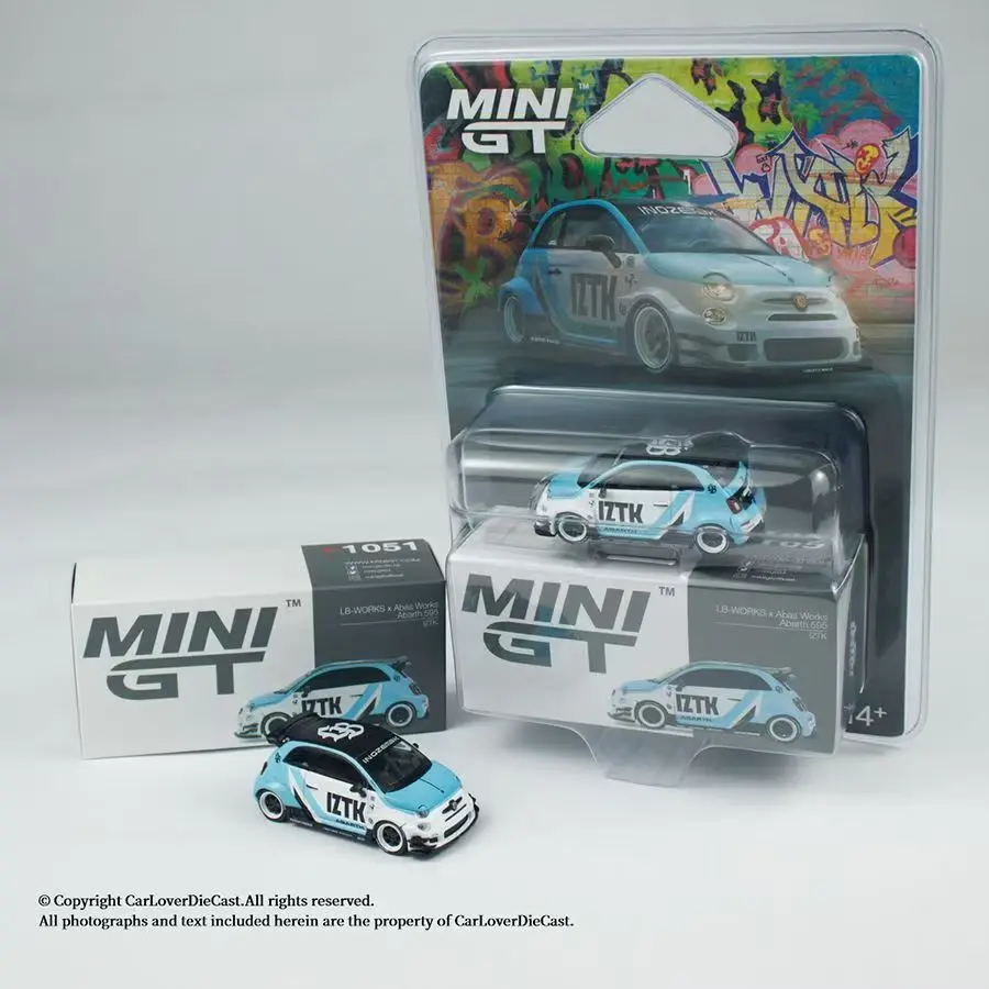 

MINIGT 1:64 Jaguar C-X75 Black Abarth 595 LB-WORKS x Abas Works Alloy Die Casting Car Model Collection Gift