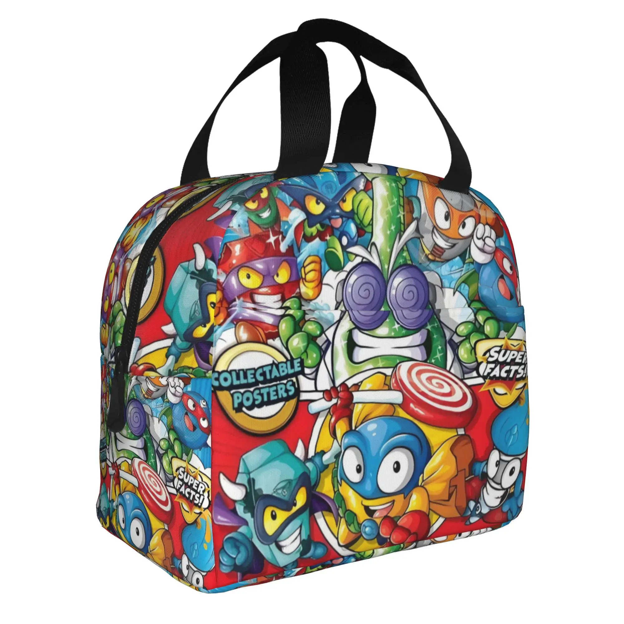 Supers Zingses Insulated Lunch Bag for Work School Adventure Action Cartoon Game Waterproof Cooler Thermal Bento Box Women Men