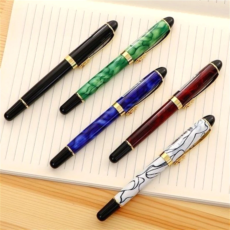 

Luxury Marbled Rollerball Pen Black 0.7mm Elegant Gel Pens Cute Study Stationery Pocket Design Portable Gold School Gel Pen