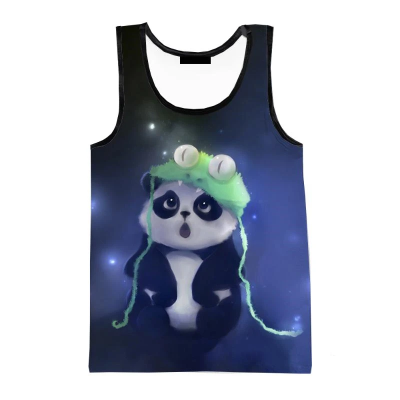 

Men's Tank Tops Panda 3D Print Men Women Summer Fashion Casual Sleeveless Shirts Hip Hop Streetwear Oversized T-shirts Tank Tops