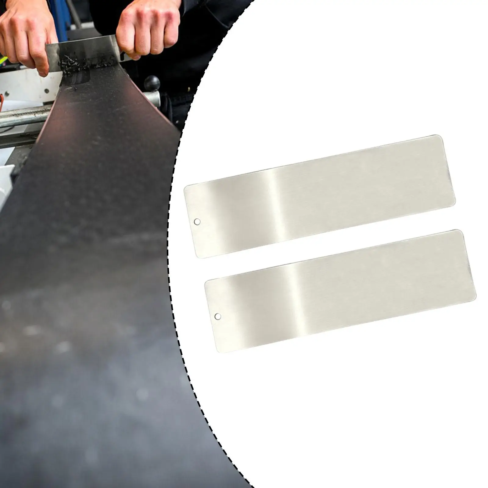 2Pcs Snowboard Wax Scrap Snowboard Wax Removal Stainless Steel Removal Board for