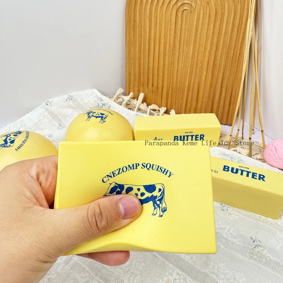 부드러운 슬로우 리바운드 버터 브릭 스퀴즈 장난감 TPR 스퀴시 장난감 재미있는 스트레스 해소 장난감 어린이 및 성인과 사무실용