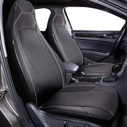 AUTO PLUS Universal High Back Bucket Leather Car Seat Covers Premium Waterproof Leather Full Set  Airbag Compatible
