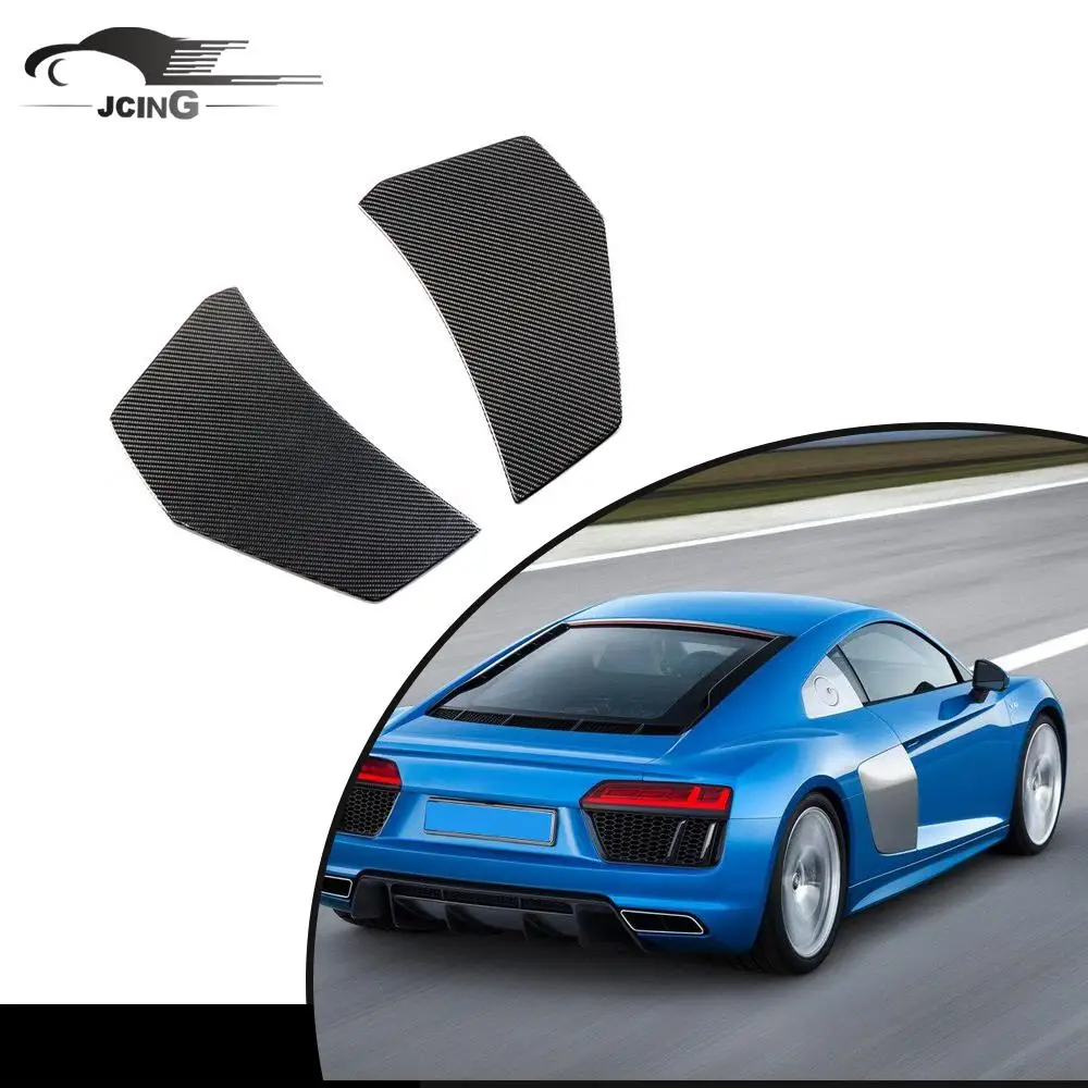 High Grade Car Modification Auto Part Carbon Fiber Rear Bumper Fins Splitters for Audi R8 2016- 2018