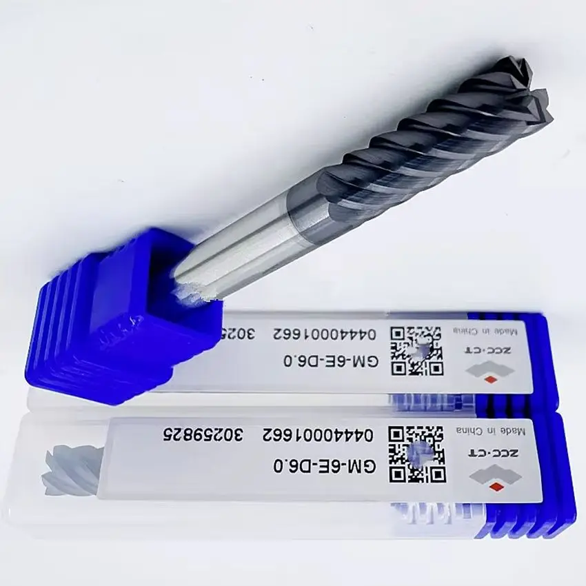 

GM-6E-D10.0 ZCC.CT GM-6E Фреза с шестью лезвиями и прямым хвостовиком D10.0*10*30*75 6F Плоская концевая фреза 6 канавок Плоская концевая фреза