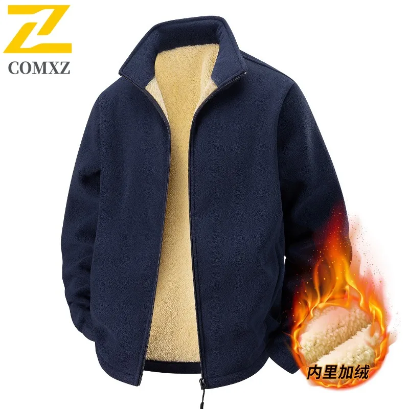 

COMXZ Мужская куртка Повседневная куртка с воротником-стойкой для работы на открытом воздухе Ветрозащитная мотоциклетная куртка Ежедневный стиль Удобное легкое осеннее пальто