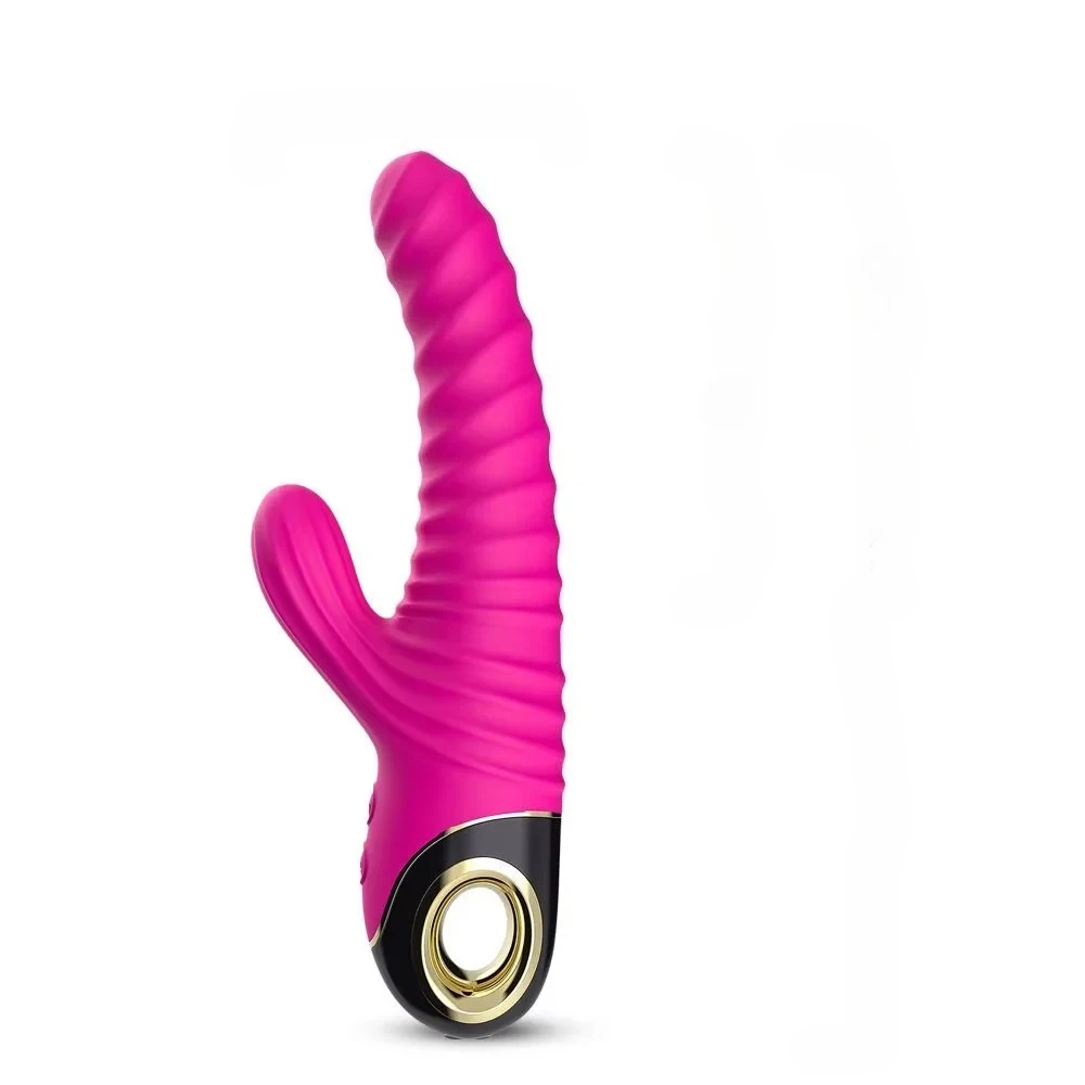 LDS New Arrival Telescopic Swinging Rabbit Head Massager Magnetic Charging Silicone Personal Wellness Stick