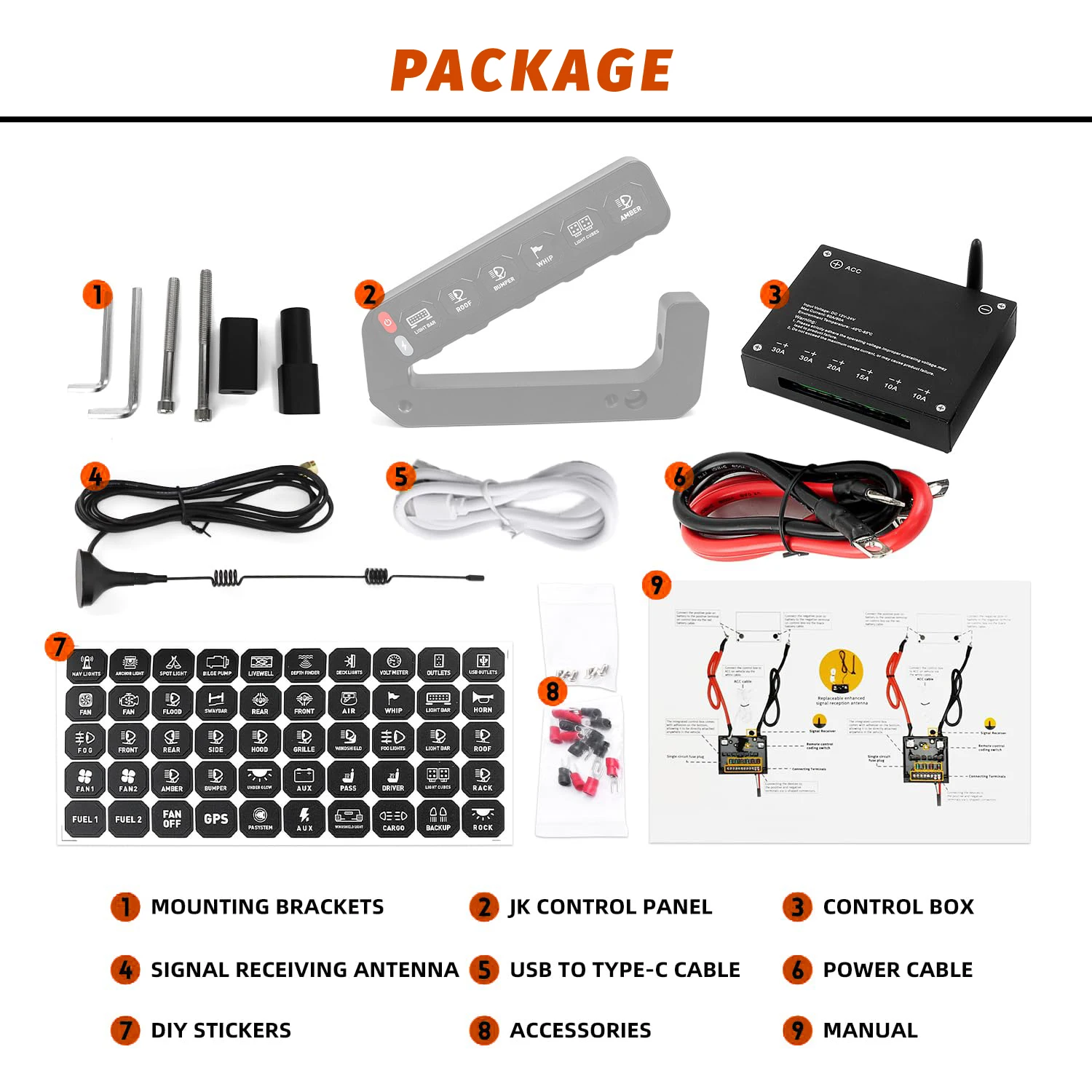 الأصلي سيارة عمود مقبض 1:1 التصنيع باستخدام الحاسب الآلي صنع 12 فولت سيارة 6 عصابة مقبض لاسلكي لوحة التبديل لتويوتا LC200 لكزس 570 #5