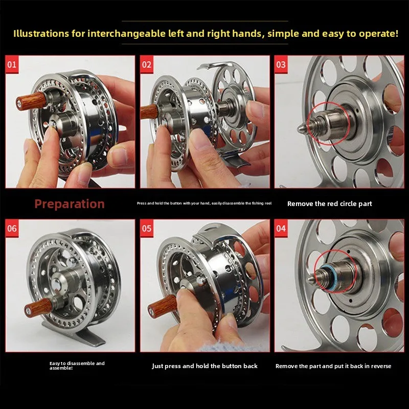 Esplaty 67 Zhongtong Wheel, Left and Right Hand with Discharge, Raft Fishing Wheel